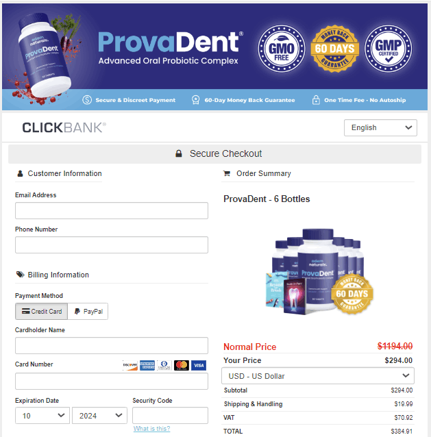 ProvaDent - Checkout